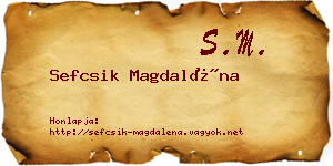 Sefcsik Magdaléna névjegykártya